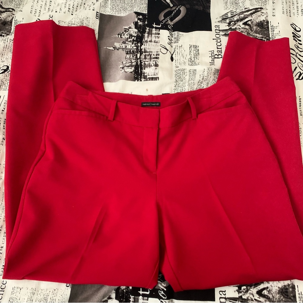 Red petite trousers